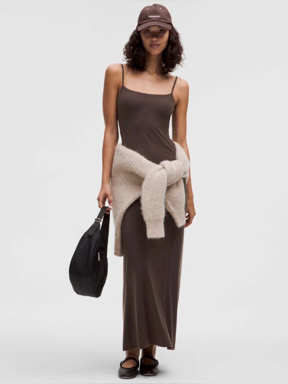 lululemon Sleek Spaghetti-Strap Maxi Dress in Dark Brown